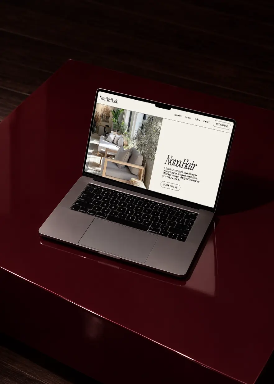 Website template mockup